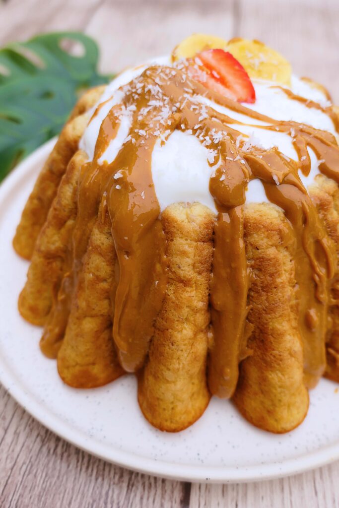 flan fondant banane vanille psyllium blond digestion facile sans gluten