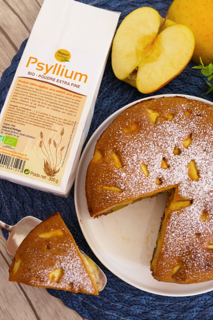 gateau moelleux aux pommes digestion facile psyllium blond