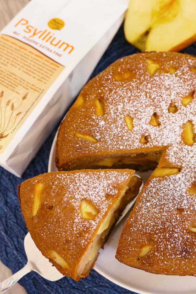 gateau moelleux aux pommes digestion facile psyllium blond