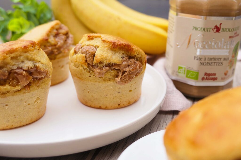 muffins healthy cœur coulant nocciolata bianca psyllium blond digestion facile