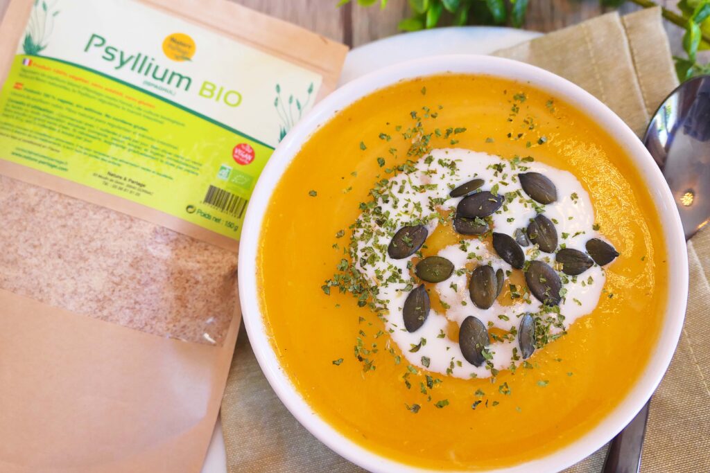 soupe d'automne courge butternut healthy digestion facile transit intestinal psyllium blond