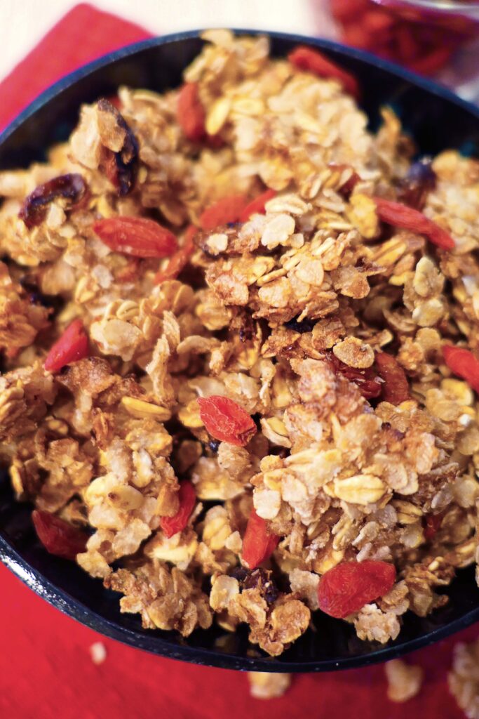 granola de noël extra pépites psyllium blond digestion facile healthy babies de goji