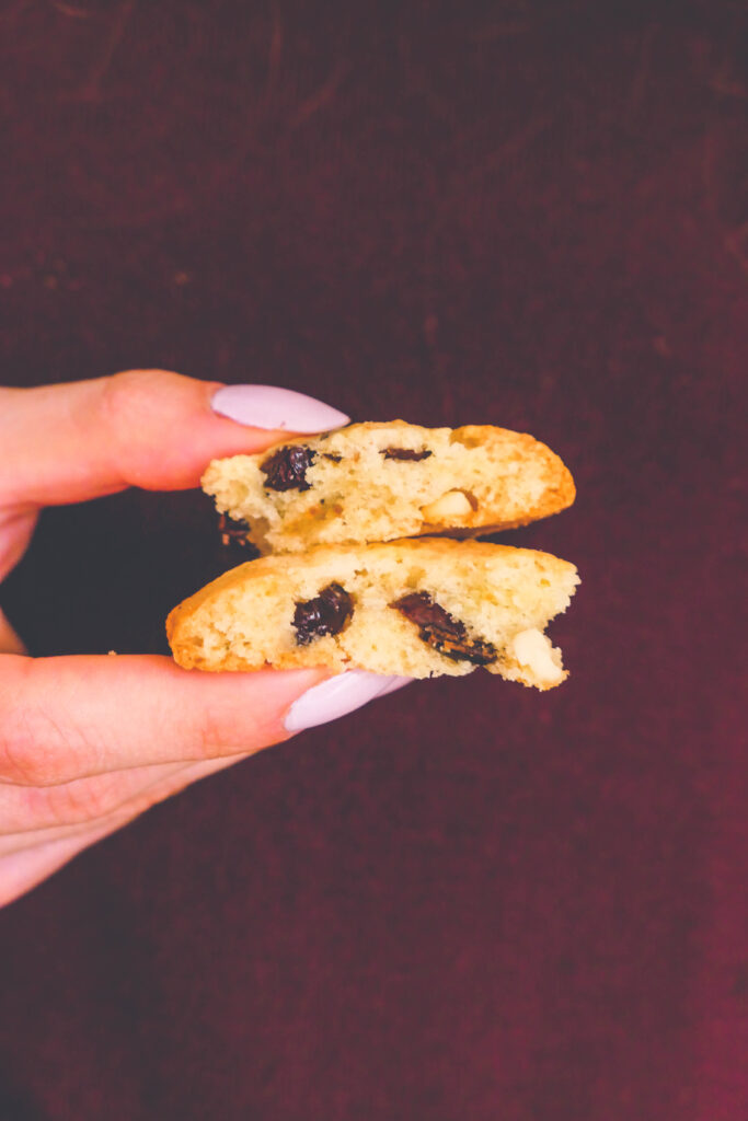 cookies chocolat blanc cranberries healthy digeste psyllium blond