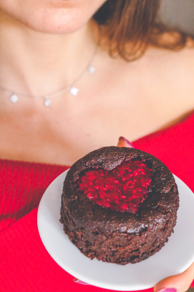 fondant chocolat coeur framboise healthy gourmand digeste psyllium blond