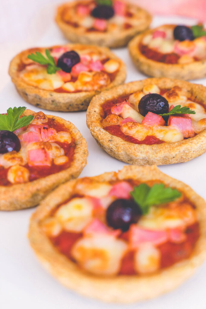 mini pizzas apéritif healthy digeste perte de poids psyllium blond
