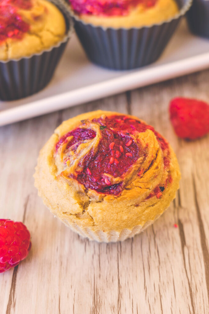 muffins beurre de cacahuète framboise healthy gourmand psyllium blond digestion facile sans gluten