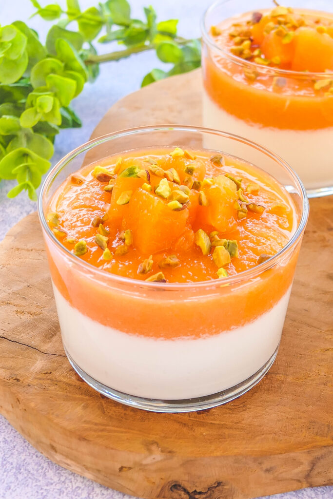 panna cotta melon pistache dessert healthy psyllium blond gourmand digestion facile