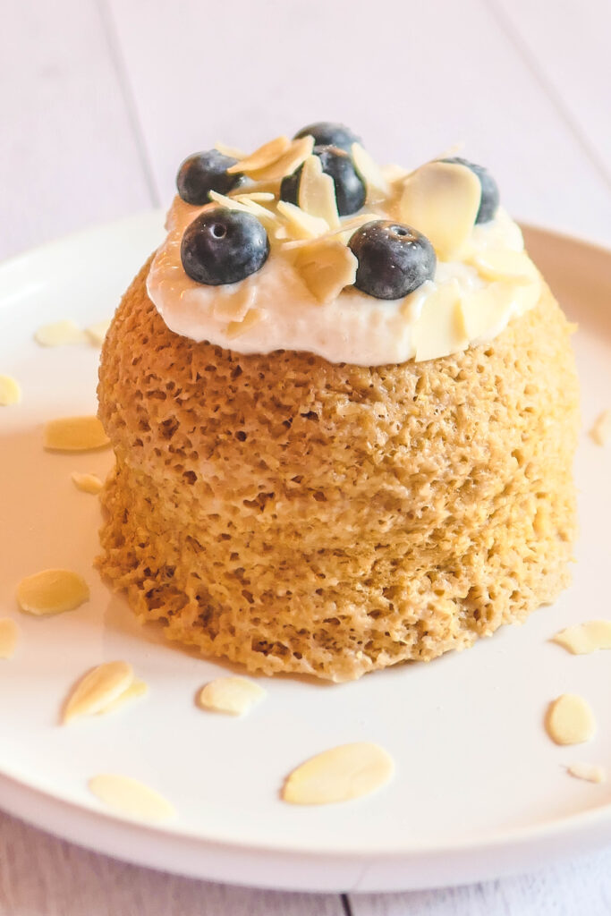 bowlcake frangipane healthy digestion facile psyllium blond petit-déjeuner perte de poids