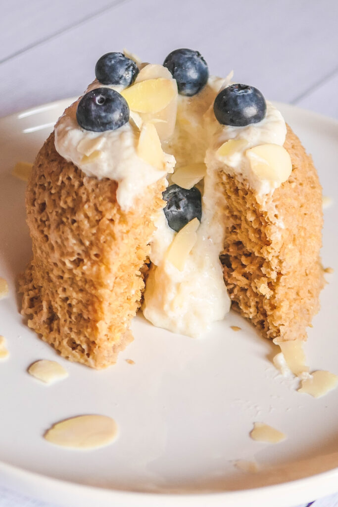 bowlcake frangipane healthy digestion facile psyllium blond petit-déjeuner perte de poids