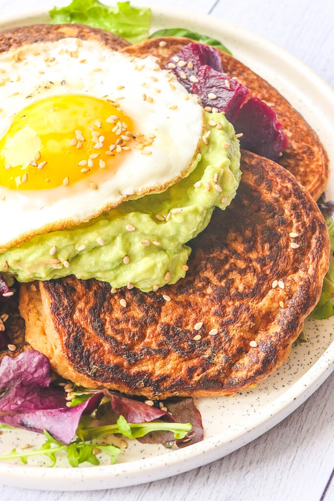 pancakes salés farine de patate douce healthy psyllium blond sans gluten anti ballonnements