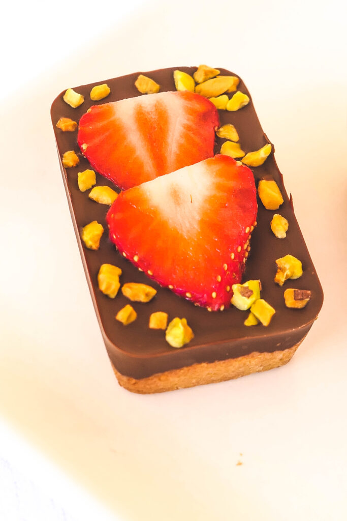 barres chocolat fraises éclats de pistache psyllium blond healthy gourmand digestion facile