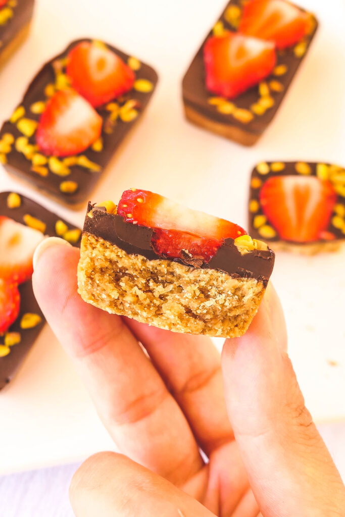 barres chocolat fraises éclats de pistache psyllium blond healthy gourmand digestion facile